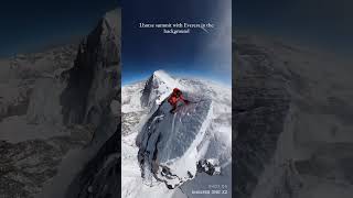 This is what the Lhotse summit looks like with the Mount Everest in the background📹 nailakiani [upl. by Alrac]