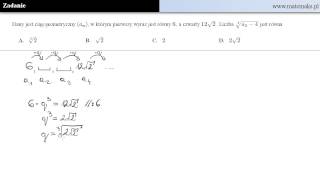 Zadanie  ciąg geometryczny [upl. by Ahsam]