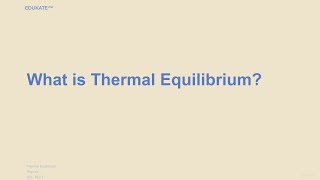 What is Thermal Equilibrium [upl. by Alet]