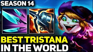 RANK 1 BEST TRISTANA IN SEASON 14  AMAZING GAMEPLAY  League of Legends [upl. by Mosier]