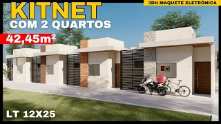 KITNET PEQUENO COM 2 QUARTOS LOTE 12X25  Kitnet 42m² [upl. by Mihar]