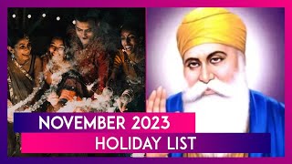 November 2023 Holidays List Diwali Children’s Day amp Other Events In The 11th Month Of The Year [upl. by Frohne]