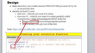 21  Recursive List Function Construction  Part 1 [upl. by Aihseym]