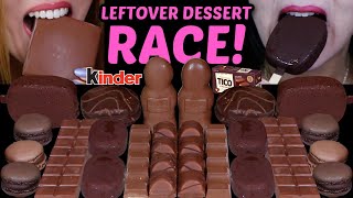 ASMR LEFTOVER DESSERT RACE KLONDIKE BAR DARK CHOCOLATE TICO ICE CREAM DOVE ICE CREAM KINDER 먹방 [upl. by Lanevuj810]