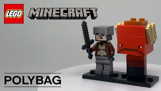 Building The LEGO Minecraft Polybag 662402 quotNether Hero And Striderquot [upl. by Llenrap645]