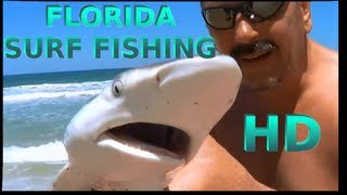 SURF FISHING FLORIDA POMPANO  SHARK AND WHITING [upl. by Canty]