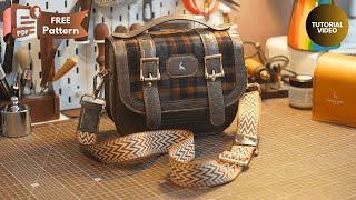 LeatherCraft Camper Bag 4K  FREE PDF PATTERN [upl. by Stedt]