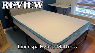 Review Linenspa 10 Inch Memory Foam and Innerspring Hybrid Mattress [upl. by Assiluy461]