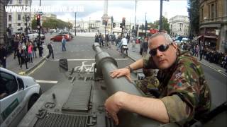 Driving A Tank Past Big Ben amp Downing Street In London [upl. by Daphna]