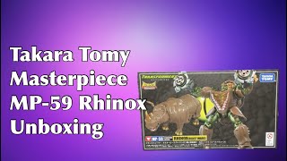 Takara Tomy Masterpiece MP59 Rhinox unboxing [upl. by Gilead]