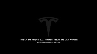 Tesla Q4 and full year 2023 Financial Results and QampA Webcast [upl. by Llevron]