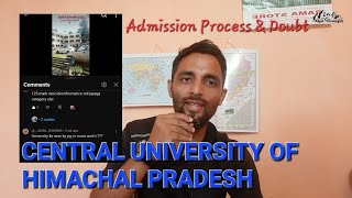 Central University of Himachal Pradesh Admission process and doubt rajattravelogue [upl. by Eet]