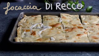 FOCACCIA DI RECCO  Ricetta vegan  Con formaggio Vegetale [upl. by Ylsew802]