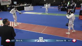 2024 739 T64 27 M E Individual Basel SUI ZCH 8 HEINZER SUI vs BIRO AUT [upl. by Leahcar364]