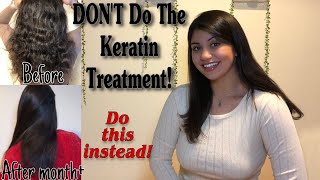 MUST KNOW keratin treatment 5 months review  DO THIS INSTEAD Form CURLS To STRAIGHT [upl. by Nirret]