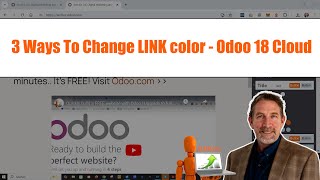 Change link color  Odoo 18  Theme modification  Manual or code injection odootutorials odoo [upl. by Hiro]