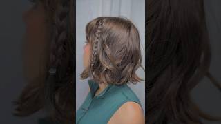 quick heatless hairstyles for short greasy hair hairstyles shorthairstyles [upl. by Doti]