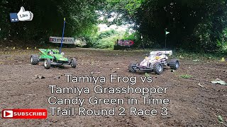 Tamiya Frog vs Tamiya Grasshopper Candy Green in Time Trail Round 2 Race 3 [upl. by Alick]