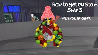 How To Get Custom Skins On Gorilla Tag No Laptop or PC [upl. by Adnawuj]