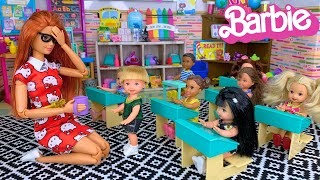 Barbie First Day of School  Tommy Doesnt Like Kindergarten [upl. by Anaer]