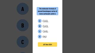 Q13  PYQ  Homologue  JEE Main 2024  Chapter Organic Chemistry – Basic Principles and Techniques [upl. by Enoek548]