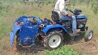 swaraj code mini 12hp tractor demo in mango garden rotavator performance [upl. by Aronoff]