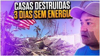 DESTRUIÇÃO TOTAL AS ÁRVORES CAIRAM POR CIMA DE CASAS E DOS FIOS DE ENERGIA furacãomilton [upl. by Gertrudis]