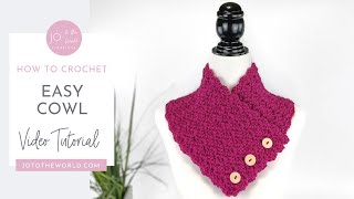 Crochet Cowl  Crochet Neck Warmer  Crochet Cowl Scarf  How to Crochet a Cowl Video Tutorial [upl. by Hogen]