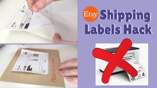 How to print shipping labels at home with printer  Etsy shipping for beginners [upl. by Eunice]