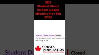 Student Direct Stream closed sds sdstream canadastudents indiacanadaconflict [upl. by Ennairb]