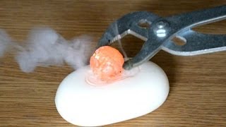 Hot metal ball vs soap bar  Popular sience experiment [upl. by Dirgni]