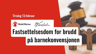 Redd Barna og Wiersholm barnerettighetsfrokost [upl. by Fe]