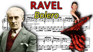 Maurice Ravel  Bolero  solo piano with score [upl. by Nnad]