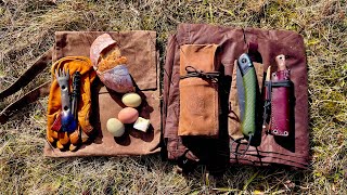 My traditional bedroll and haversack kit loadout and campfire cooking Campcraft Bushcraft Spain [upl. by Akirdnahs]