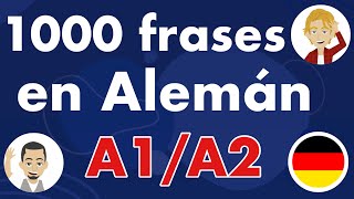 1000 frases en alemán  A1  A2  para principiantes con traducción [upl. by Arlan792]