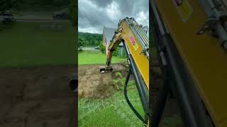 CAT 3055 Mini Excavator Stripping Top Soil [upl. by Mcwherter]