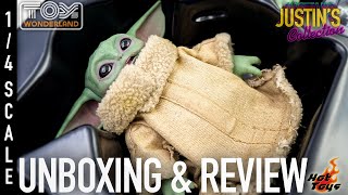 Hot Toys Grogu The Mandalorian 14 Scale Figure Unboxing amp Review [upl. by Eirollam858]