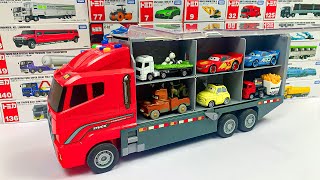 13 Type Tomica Cars  Tomica opening and put in big Okatazuke convoy red color of fire [upl. by Roque198]