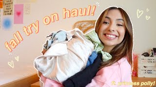 FALL TRENDY TRY ON CLOTHING HAUL FT PRINCESS POLLY [upl. by Gardie910]