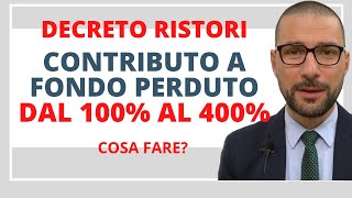 Decreto Ristori Contributo a fondo perduto come ottenerlo [upl. by Eihctir]