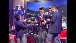 U19 Nepal Cricket Team Dance LIVE HUAWEI Namaste TV Show [upl. by Kuehnel]