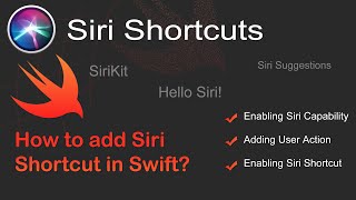 How to enable your App to be in a Siri Shortcut in Swift 5 [upl. by Palgrave]