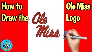 How to Draw the Ole Miss Logo  University of Mississippi [upl. by Ahsenit]