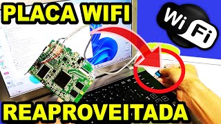 PLACA WIFI DE TABLET NO USB  TESTAMOS 5 VOLTS DIRETO  ideia para estrutura com antena [upl. by Ebeohp]