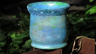 how to decoupage on glass vase Ocean themed [upl. by Emrich]