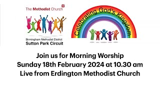 Join us for our Morning Worship Service from Erdington Methodist Church [upl. by Annavahs]