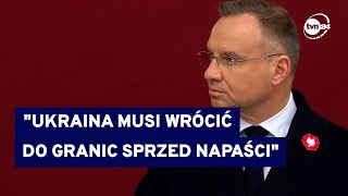 Obchody Święta Niepodległości Prezydent nawiązał do wojny w Ukrainie TVN24 [upl. by Cad]