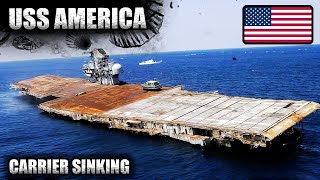 Intentional sinking of the aircraft carrier USS America [upl. by Alcot]