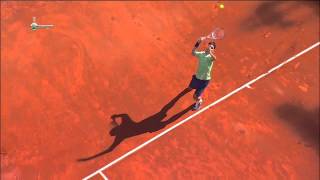 2013 Rome Federer serve amp forehand above [upl. by Fabrianna]