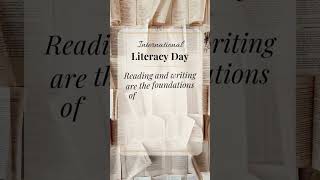 International Literacy Day  Shorts [upl. by Htenek]